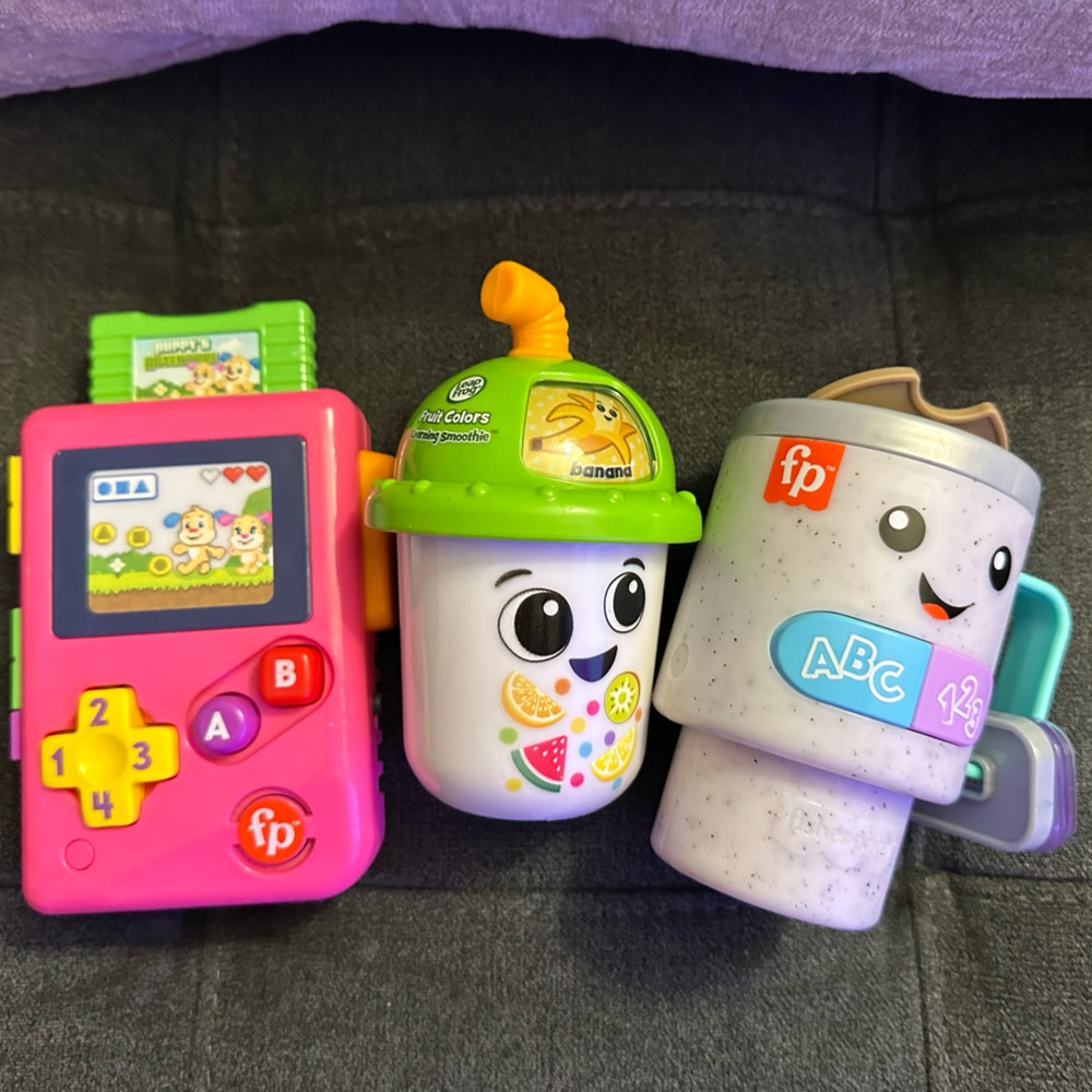 Fisher-Price Interactive Learning Trio - Pink, Green, Gray